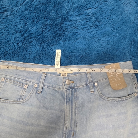 Madewell NWT The Perfect Vintage Wide Leg Crop Womens Jeans Size 33 - Picture 7 of 11